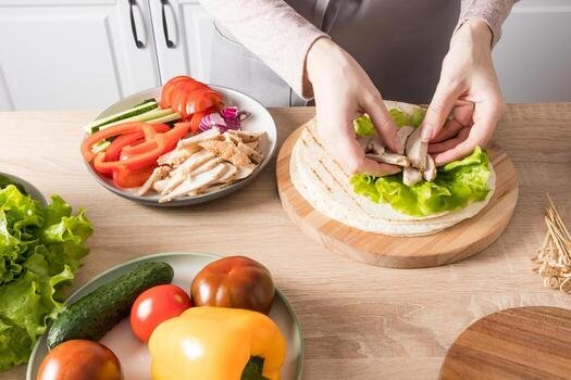 Easy Chicken Avocado Wrap
