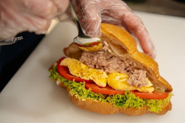 Easy Tuna Salad Croissant Sandwich