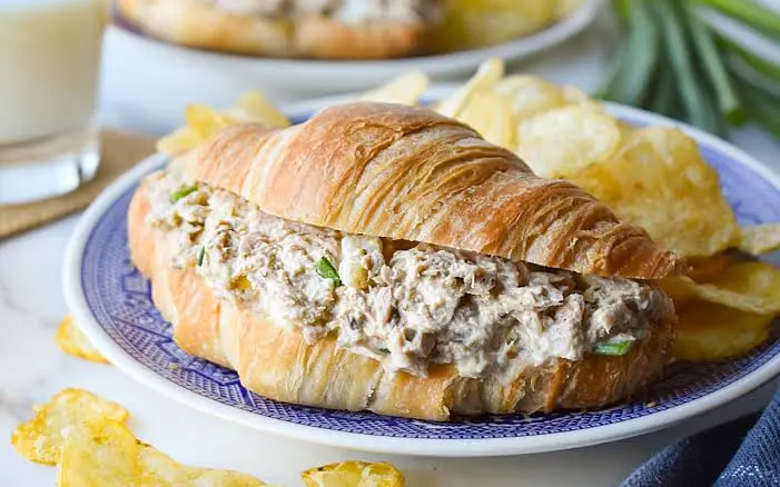 Easy Tuna Salad Croissant Sandwich