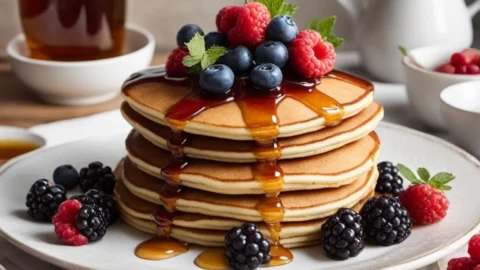 Easy and Healthy Oatmeal Protein Pancakes