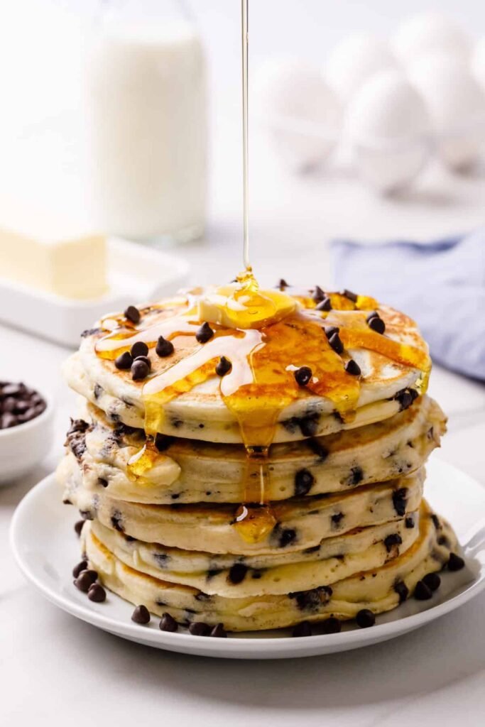 Easy and Sweet Chocolate Chip Pancakes