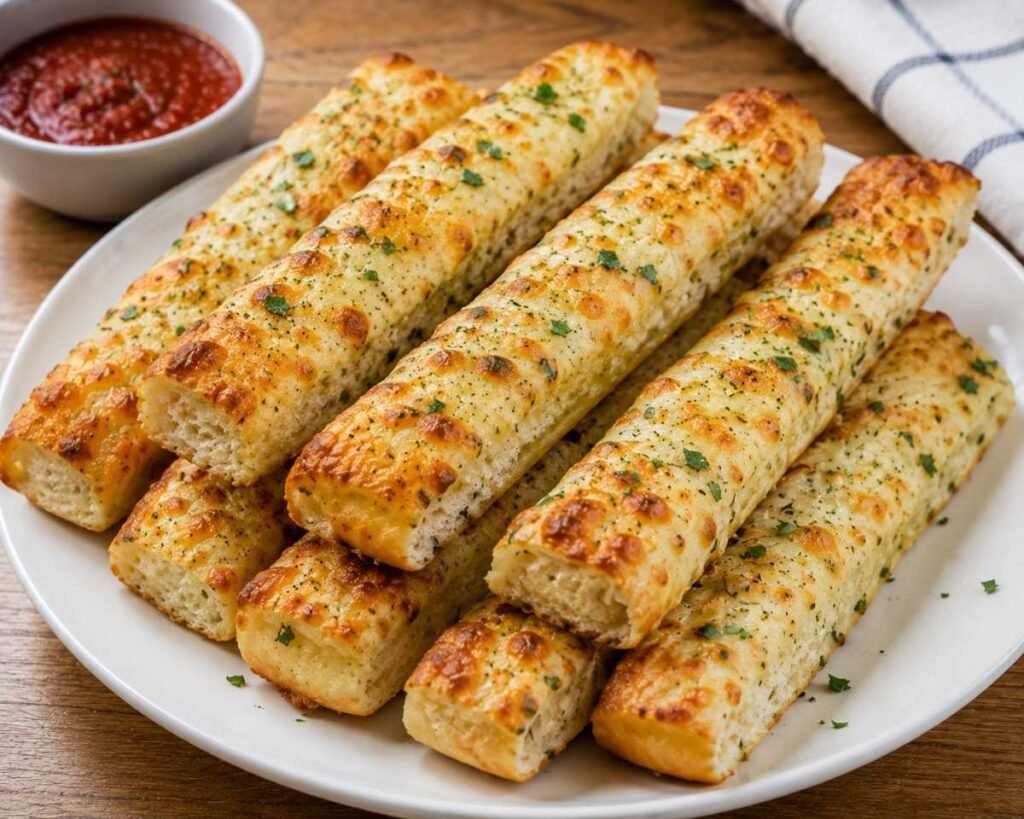 Easy Cheesy Garlic Breadsticks – Soft and Cheesy