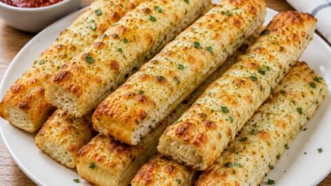 Easy Cheesy Garlic Breadsticks – Soft and Cheesy