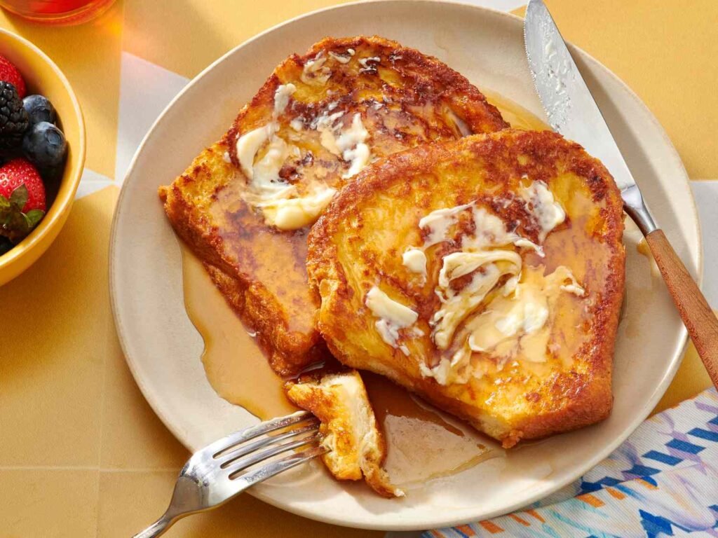 French Toast with Butter and Honey