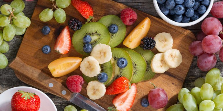 Fresh Fruit Salad with Ice Cream