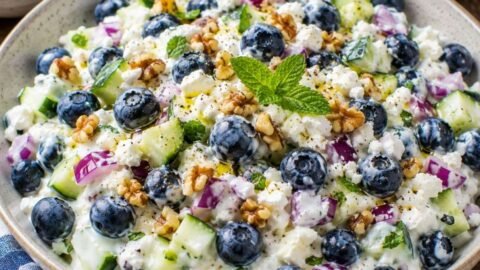 Fresh Greek Blueberry Yogurt Salad