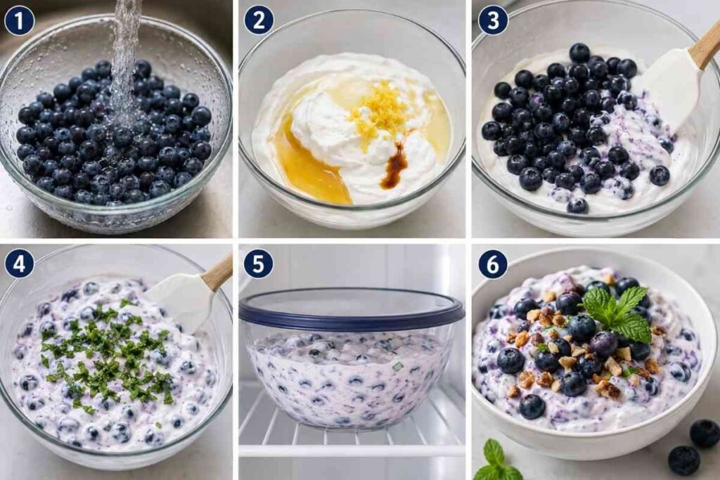 Fresh Greek Blueberry Yogurt Salad