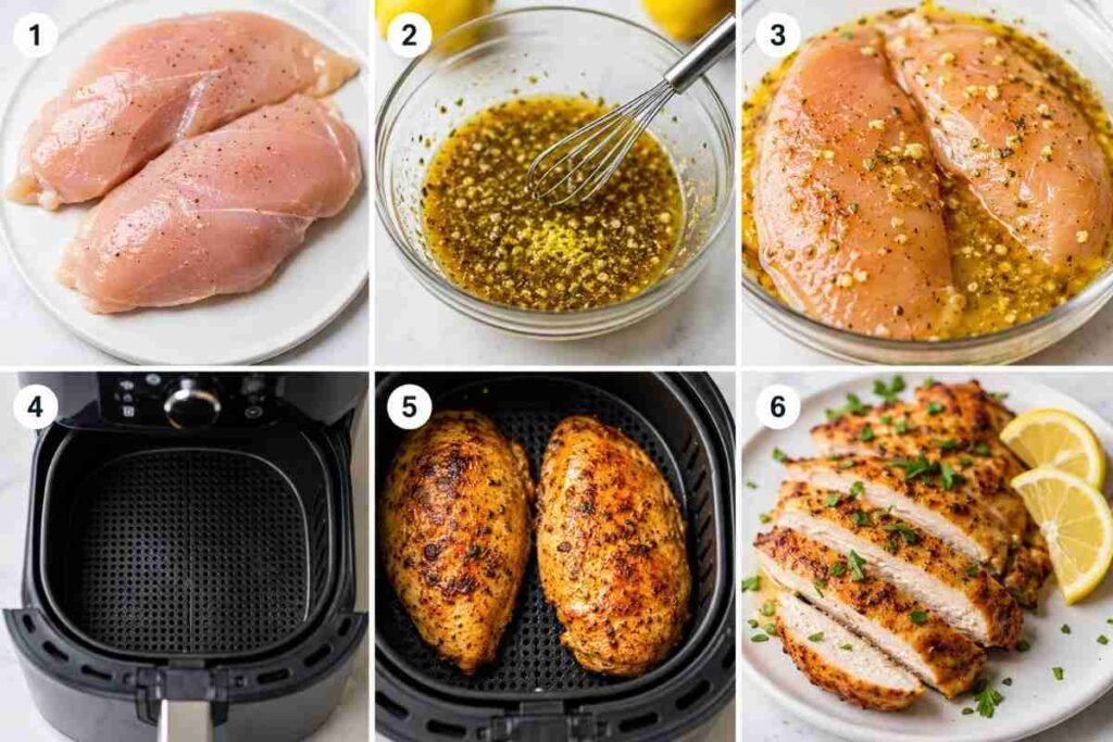 Juicy Air Fryer Lemon Chicken