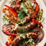 Juicy Grilled Sausages With Creamy Special Sauce