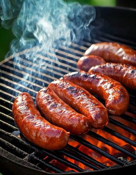 Juicy Grilled Sausages With Creamy Special Sauce