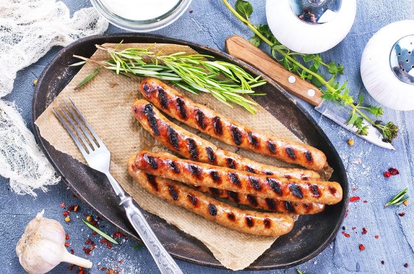 Juicy Grilled Sausages With Creamy Special Sauce