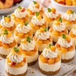 Mini Peach Cheesecake Bites