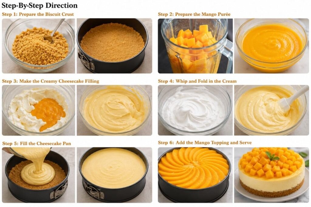 No-Bake Mango Cheesecake