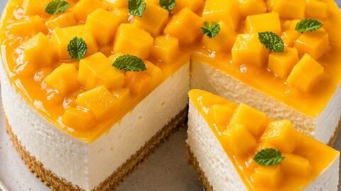 No-Bake Mango Cheesecake