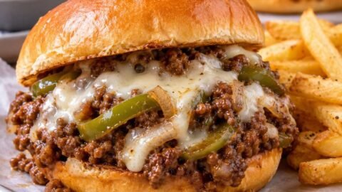 Philly Cheesesteak Sloppy Joes – Cheesy and Delicious