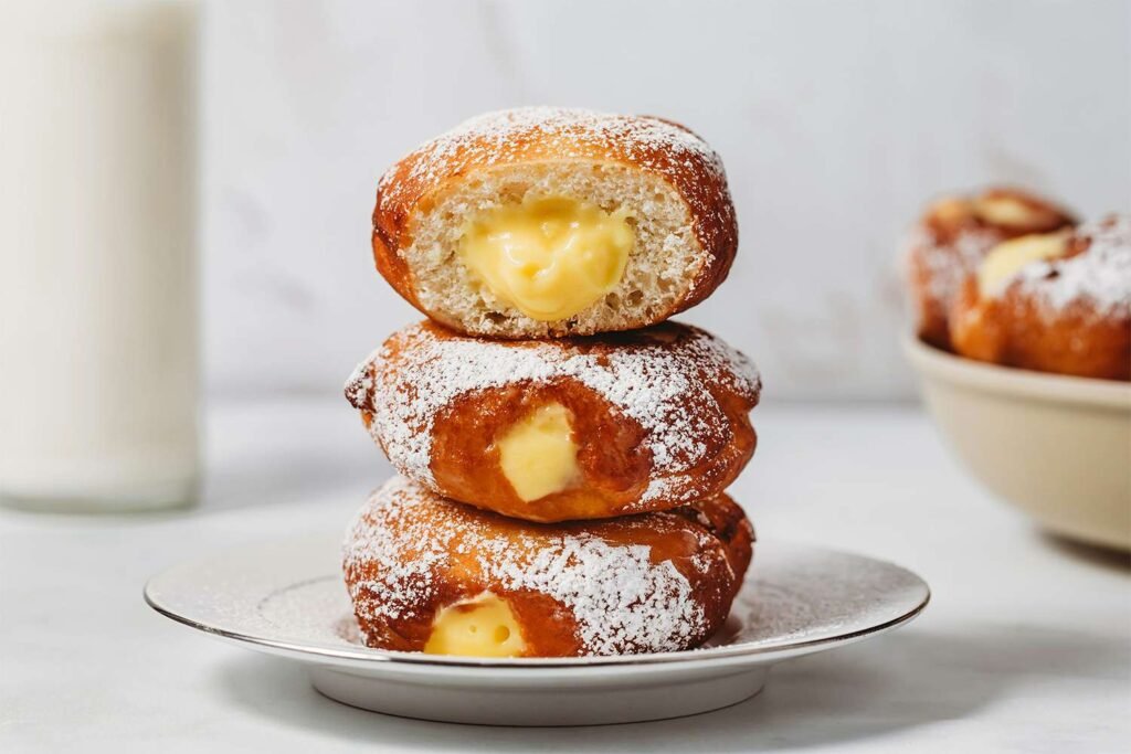 Soft Cream Filled Sugar Donuts