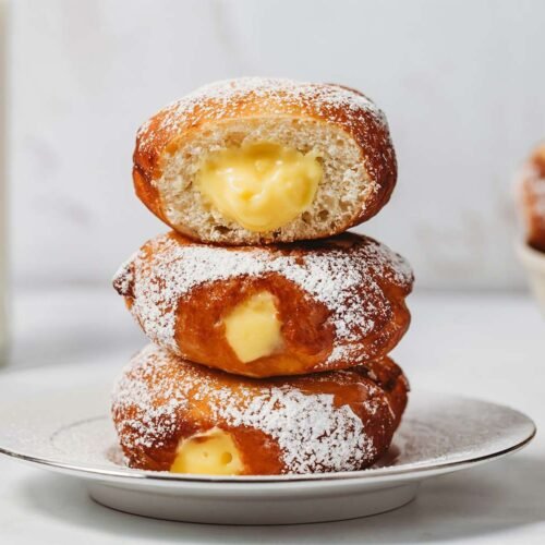 Soft Cream Filled Sugar Donuts