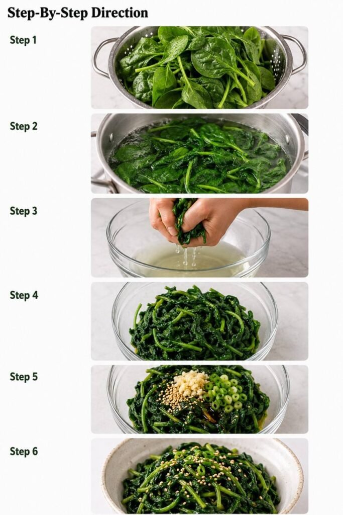 Tender Korean Spinach