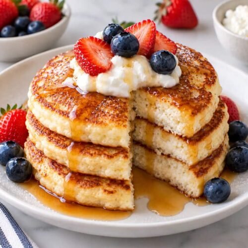 Creamy Cottage Cheese Pancakes – Easy and Delicious