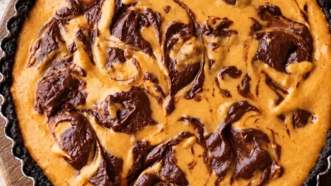Dark Chocolate Pumpkin Tart