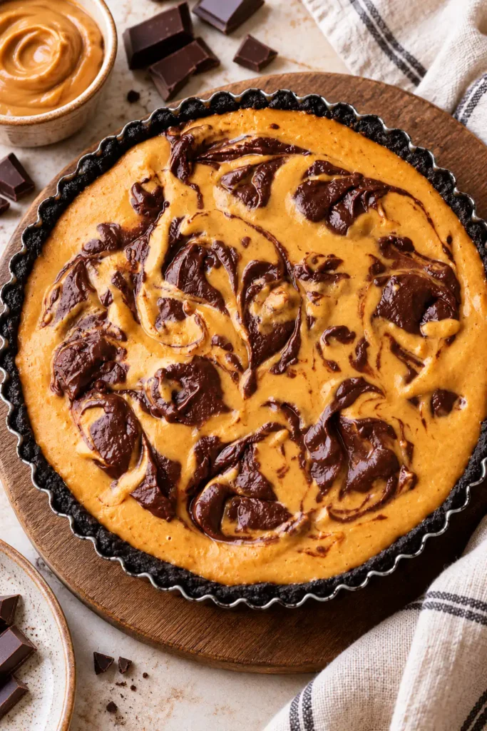 Dark Chocolate Pumpkin Tart