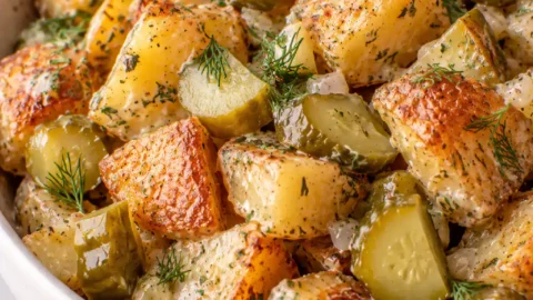 Dill Pickle Potatoes – Crispy and Tangy