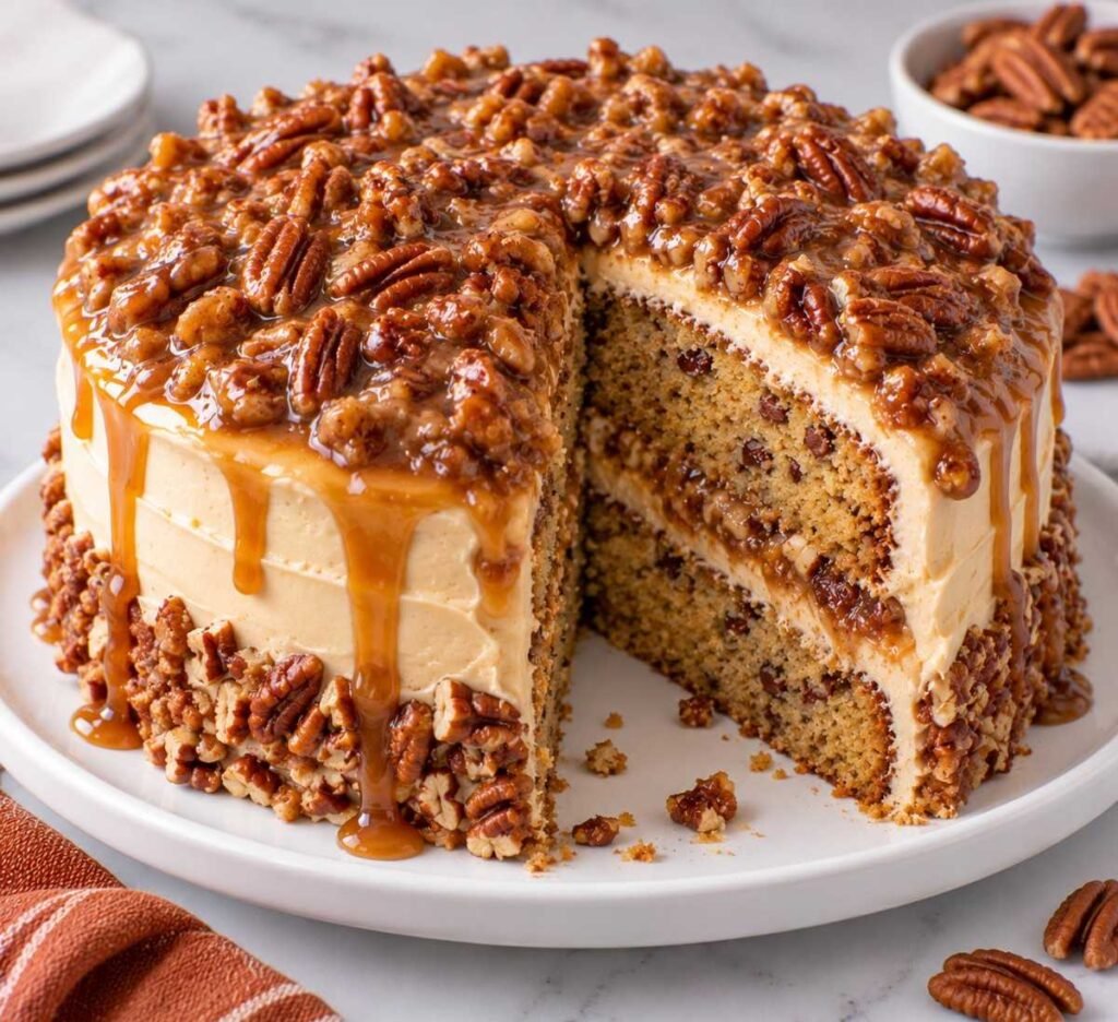 Easy Pecan Praline Cake