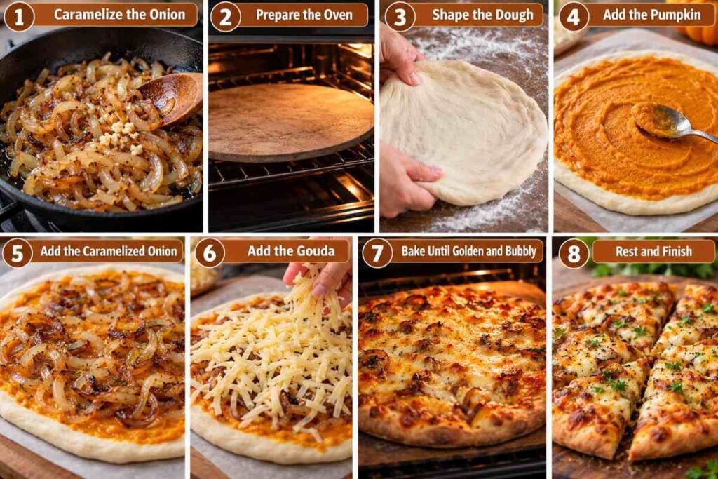 Easy Pumpkin Gouda Pizza – Creamy and Cheesy
