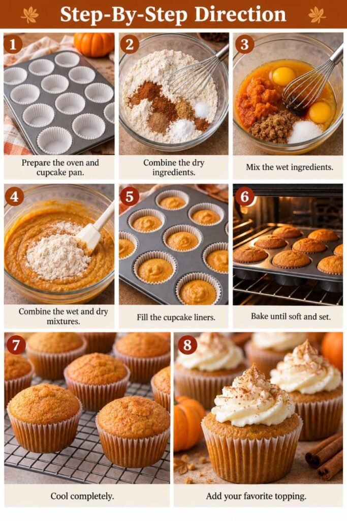 Easy Pumpkin Pie Cupcakes – Soft and Delicious