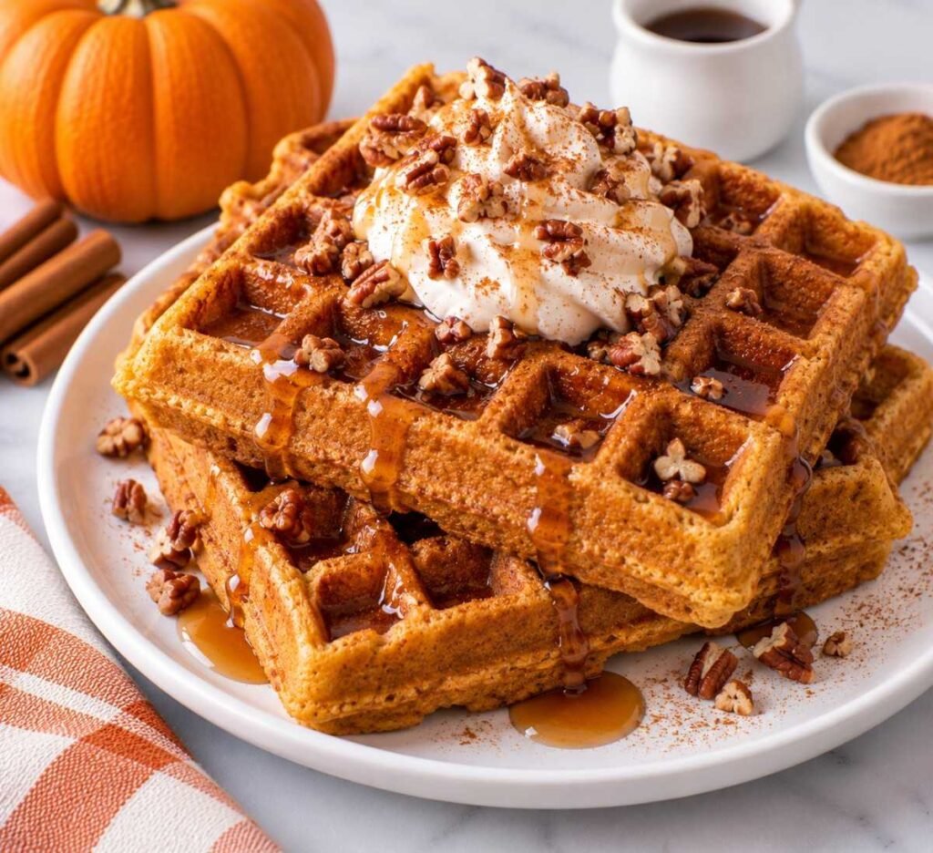 Easy Pumpkin Waffles