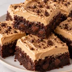 Frosted Coffee Brownies – Fudgy and Rich
