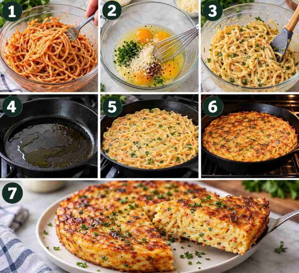Leftover Spaghetti Frittata