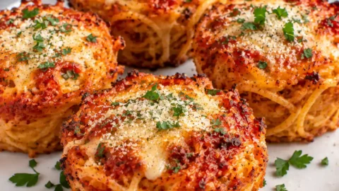 Leftover Spaghetti Muffins