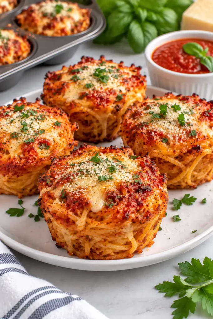 Leftover Spaghetti Muffins