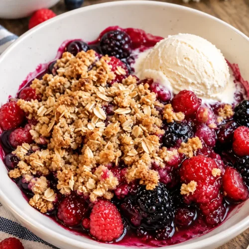 Mixed Berry Crisp – A Warm Treat For Warm Evenings