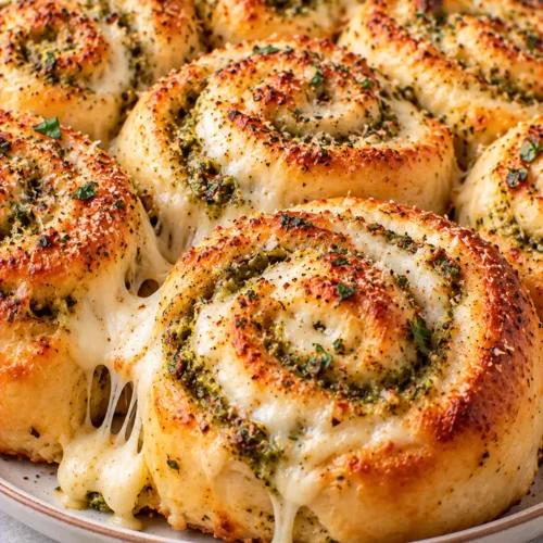 Pesto Mozzarella Rolls – Cheesy and Flavorful