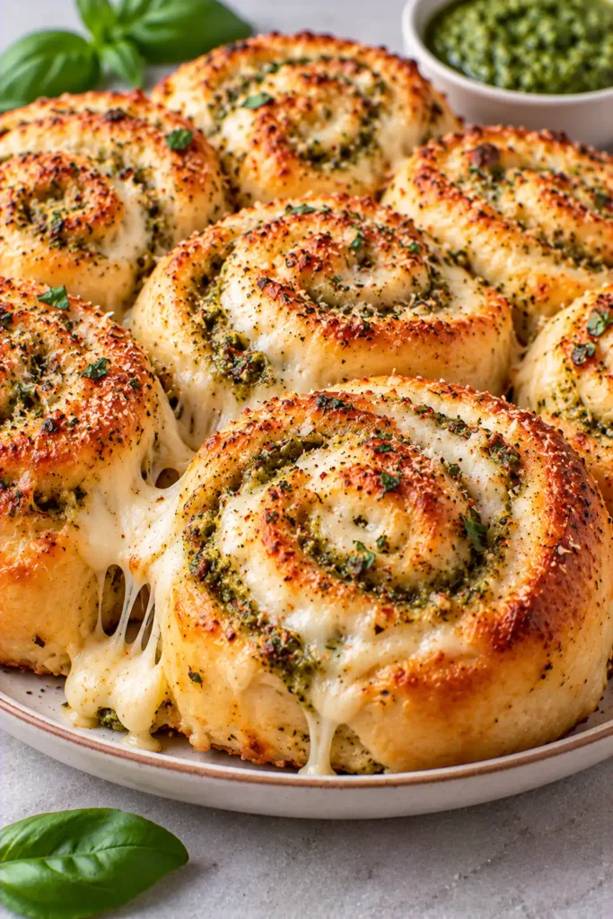 Pesto Mozzarella Rolls – Cheesy and Flavorful
