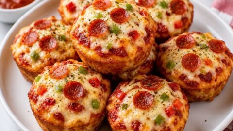 Pizza Muffins – Delicious and Cheesy