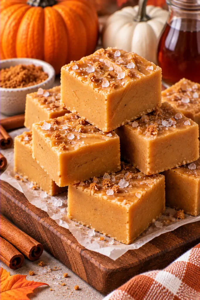 Salted Maple Pumpkin Fudge