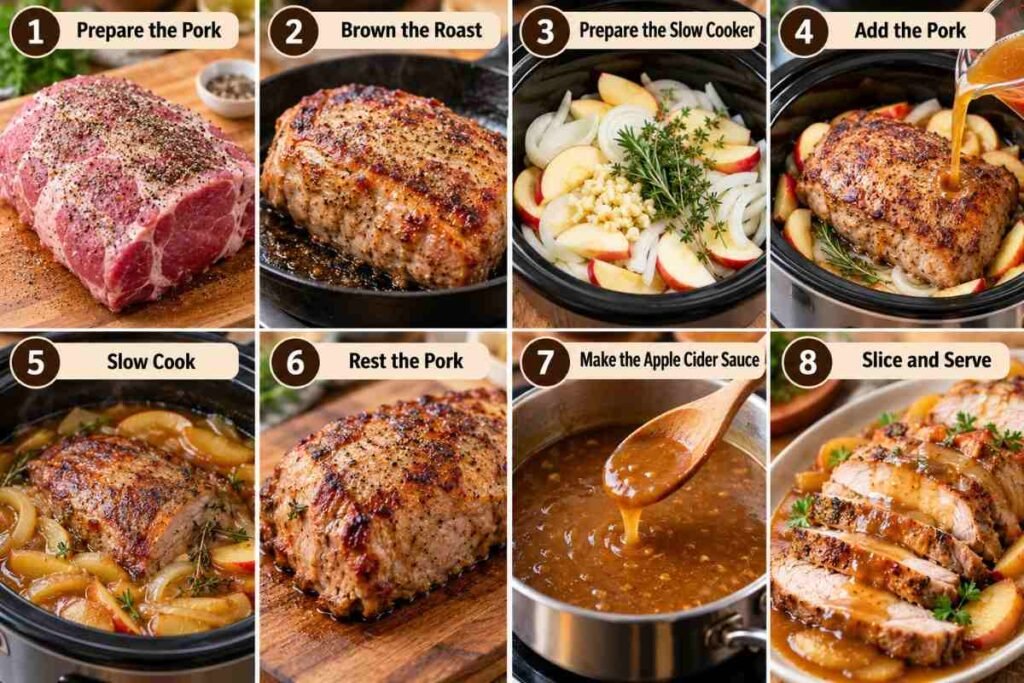 Slow Cooker Apple Cider Pork Roast