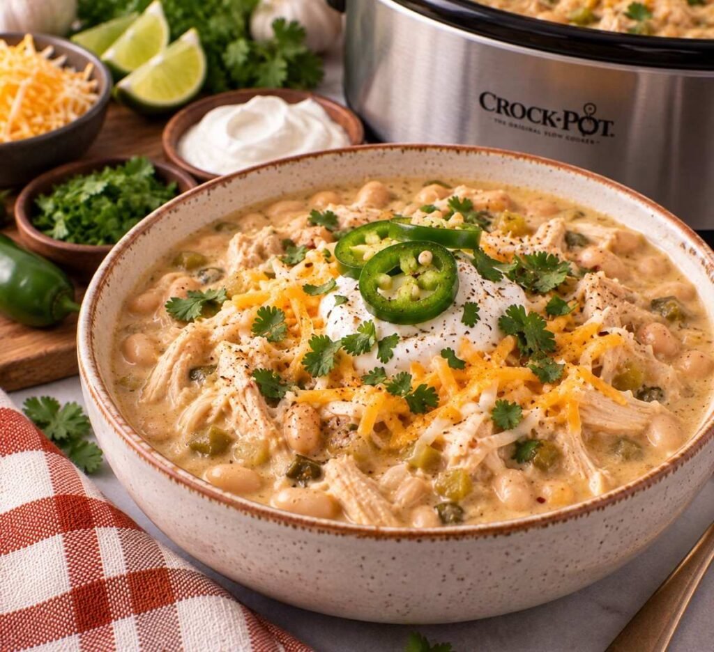 Slow Cooker White Chicken Chili