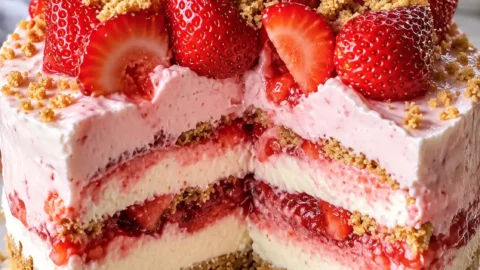 Strawberry Crunch Cake