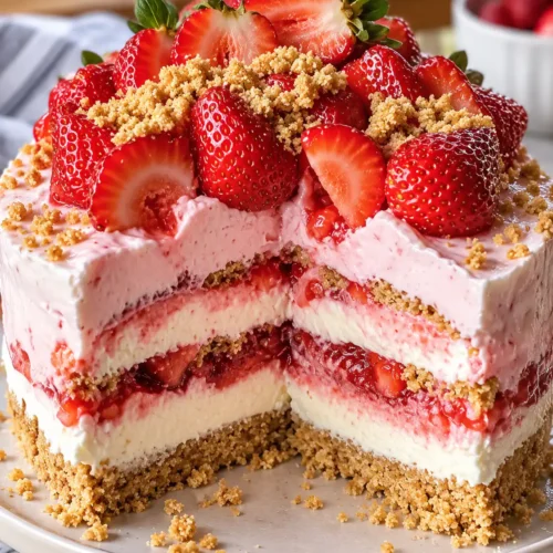 Strawberry Crunch Cake