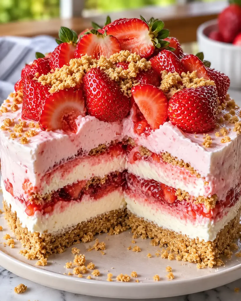 Strawberry Crunch Cake