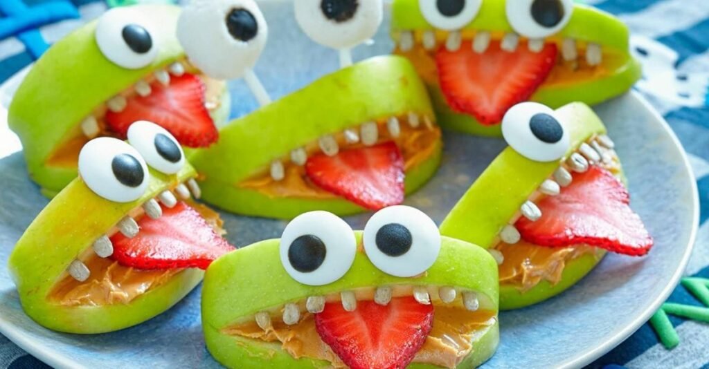Halloween Monster Apple Slices