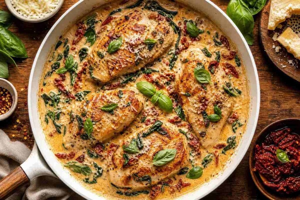 12. Creamy Tuscan Chicken-100kb