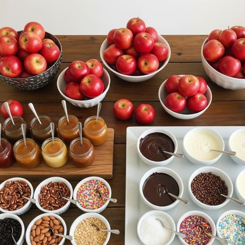 15. Caramel Apple Bar with Homemade Topping Mixes-150kb