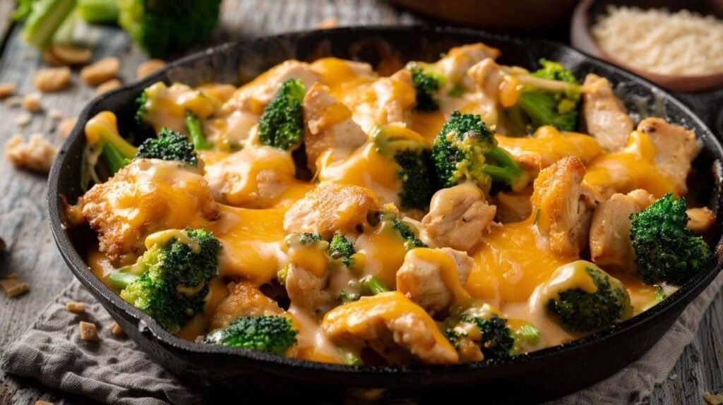 17. Cheesy Chicken and Broccoli Skillet-100kb