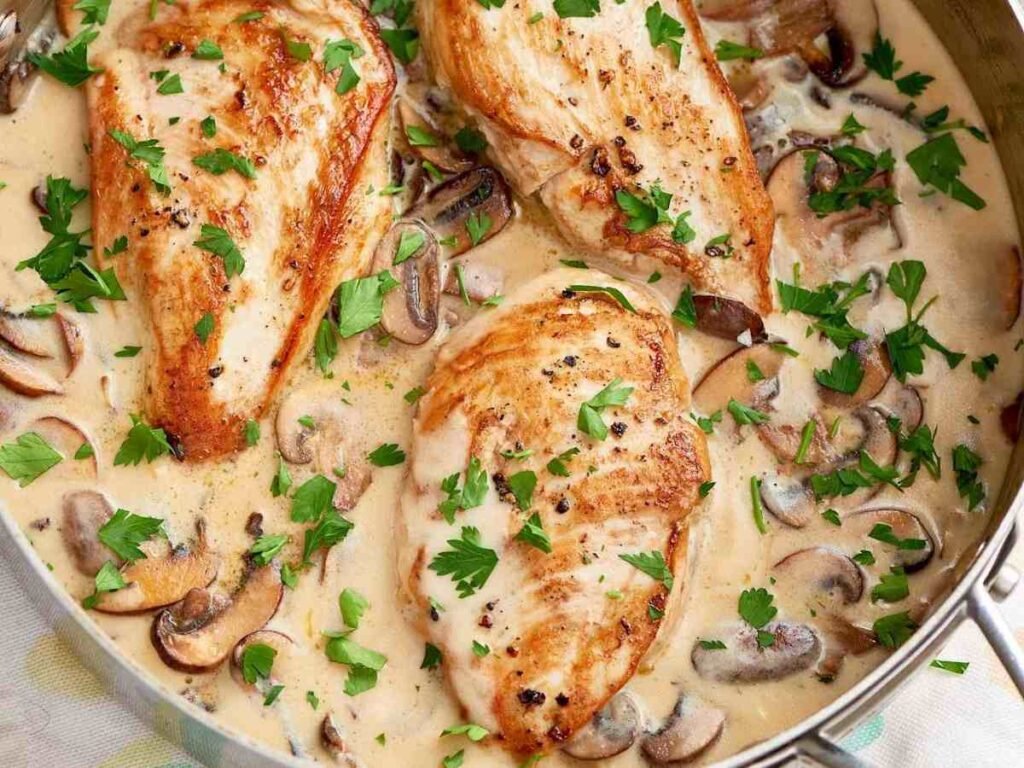 2. Creamy Mushroom Chicken-100kb