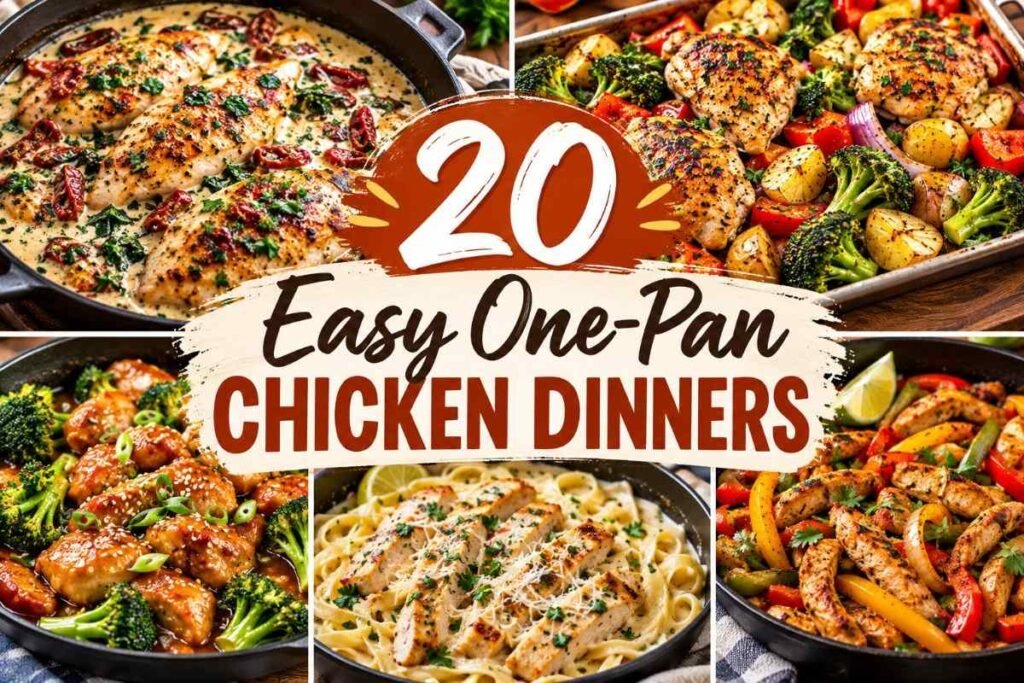 20 Easy One Pan Chicken Dinners
